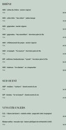 Menu L’Atelier de Zadig - Les vins rouges page 4