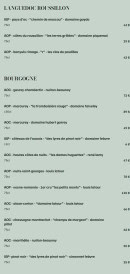 Menu L’Atelier de Zadig - Les vins rouges page 3
