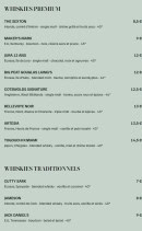 Menu L’Atelier de Zadig - Les whiskies