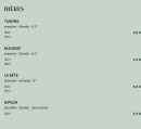 Menu L’Atelier de Zadig - Les bières
