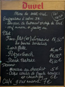 Menu Les Robinsons du Lac - Un exemple de menu du week-end