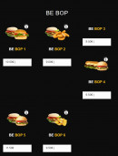 Menu Be Bop City - menu burger
