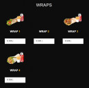 Menu Be Bop City - Les wraps