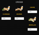 Menu Be Bop City - Les croqs