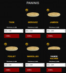 Menu Be Bop City - Menu paninis
