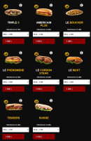Menu Be Bop City - Menu sandwich page 2