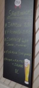 Menu La Fringale - Les sandwichs