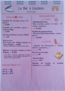 Menu Le Bar à Crustacés - Les huîtres, assiettes, ...