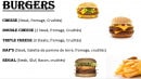 Menu Café Snack - Les burgers