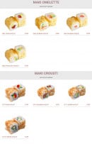 Menu Miyoki - Le maki omelettes et maki crousti