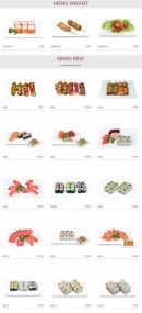 Menu Miyoki - Les menus