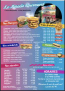 Menu Le paradis gourmand - La carte