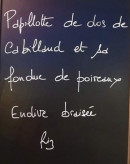 Menu brasserie la Lune - Exemple de menu