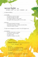 Menu Kim Oanh - Menu light et enfant