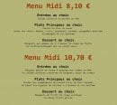 Menu La Tonkinoise - Les menus midi