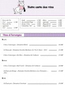 Menu La Vache Qui Tète - Les vins