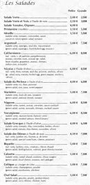 Menu Le 1513 - Les salades