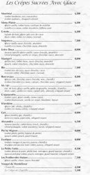 Menu Le 1513 - Les crêpes sucrées avec glaces