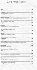 Menu Le 1513 - Les crêpes sucrées