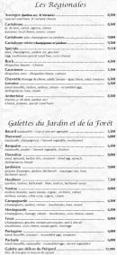 Menu Le 1513 - Les regional, galettes du jardin