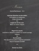 Menu Le Chardonnay - Le menu