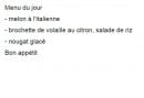 Menu Le pélican - Extrait de menu