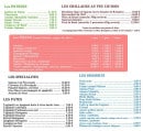 Menu Le Vesuve - Les entrées, grillades, pizzas,...