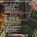 Menu Louisette - La carte des printemps