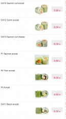 Menu Okinawa - Les makis suite