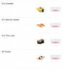 Menu Okinawa - Les sushis suite