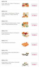 Menu Okinawa - Les menu poissons cru
