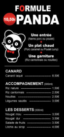Menu Opanda - formule 10,50€