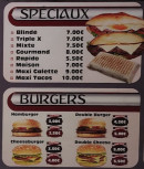 Menu Salé Sucré - Les sandwichs spéciaux et burgers