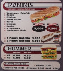 Menu Salé Sucré - Les paninis et hummers