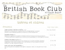 Menu The British Book Club - Les bières et cidres