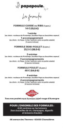 Menu Papapoule By Lo - Les formules