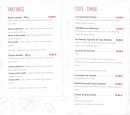 Carte et menu de La Grange Brasserie Pizzeria à Pont du Chateau — Tartares et coté chaud