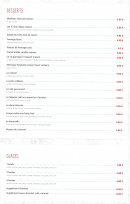 Carte et menu de La Grange Brasserie Pizzeria à Pont du Chateau — Desserts et glaces
