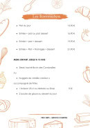 Menu Le Bistrot 2031 - Les formules