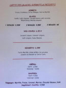 Carte et menu de Auberge des Pélerins à Besse et Saint Anastaise — Les glaces, sorbets et desserts