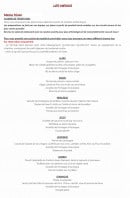 Menu La Petite Ferme - Le menu hiver