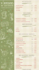Carte et menu de Le Bar'oudeur à Besse et Saint Anastaise — Les boissons