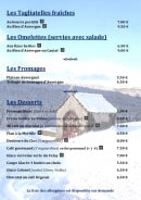 Menu Le Clos - Les tagliatelles, omelettes, fromages et desserts