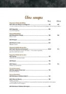 Menu Les Pistes Brasserie - Les vins rouges