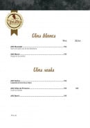 Menu Les Pistes Brasserie - Les vins blancs et les vins rosés