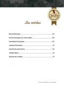 Menu Les Pistes Brasserie - Les entrées