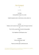 Menu Mildiss - Le menu