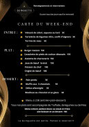 Menu Guinguette de Biollet - La carte du week end