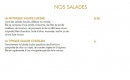 Menu Oncle Sam's - Les salades