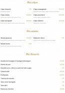 Carte et menu de Aux 3 Gourmands à Cournon d'Auvergne — Le^s crêpes, salades et desserts